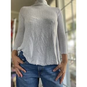 FREE PEOPLE Sweater Pullover Stretch Long Sleeve Ruffled Hem XXS